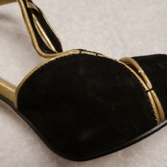 Audrey Brooke stilettos, black & gold, 6.5 - Picture 13 of 16